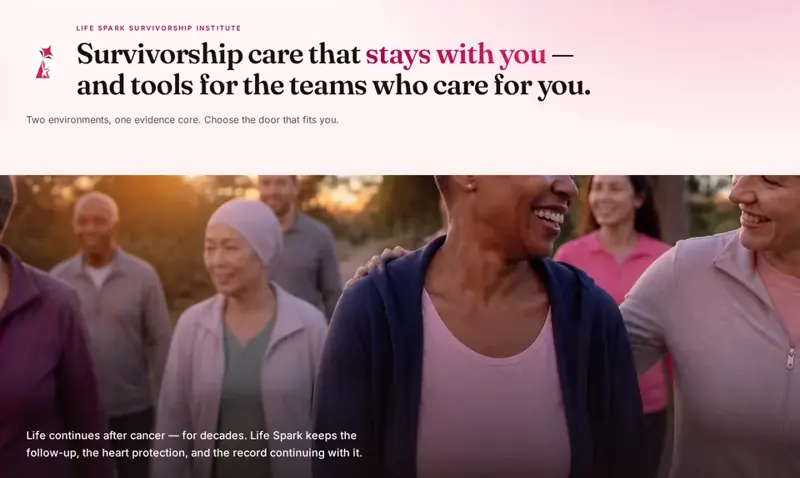 Source preview for Life Spark Survivorship Institute